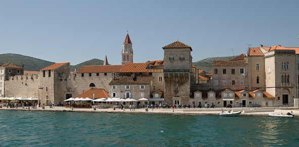 Trogir  a city in Croatia. A port city located on the Adriatic Sea coast in central Dalmatia.