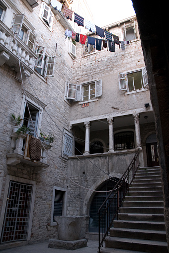 Split - a city in Croatia - a historic courtyard in a Mediterranean climate. Secrets of Split.