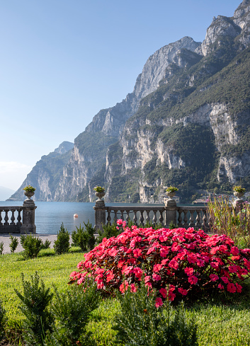 Landscape on mountains and lake Riva del Garda Italy