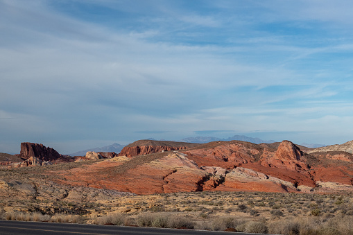 Grand Canyon/Nevada, red rock, landscape, desert, field.