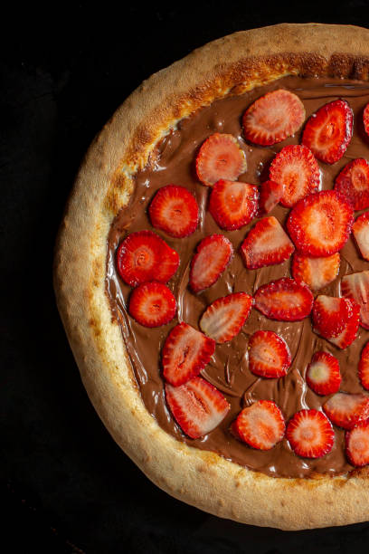 chocolate and strawberry pizza