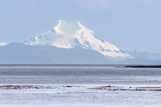 Sarmiento mountain range over the Pacific Ocean