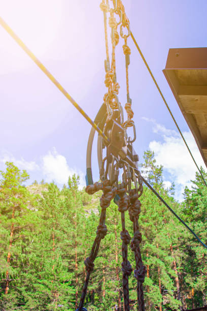 istock equipped place for extreme free flight crossing over a cliff and river 1910593035