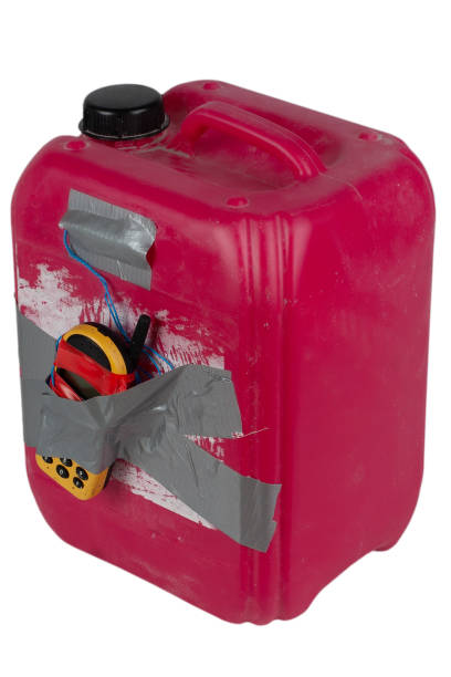 istock Red jug IED bomb with cell phone fuse. 1910632886