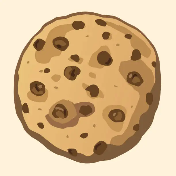 Vector illustration of Delicious Chocolate Chip Cookie