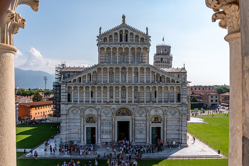 Cathedral, baptistery and famous leaning tower of Pisa, Italy
