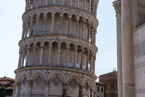 The famous leaning tower of Pisa, Italy