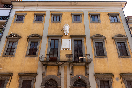 Facade of the house in Pisa, Italy, where Galileo Galilei lived