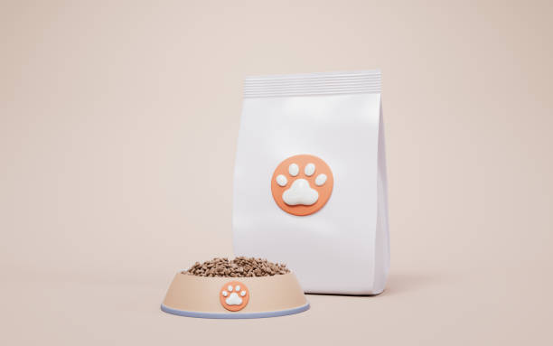 istock White pet food package bag, 3d rendering. 1910855356