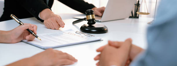 istock Couples file for divorcing and seek assistance from law firm. Rigid 1910885206