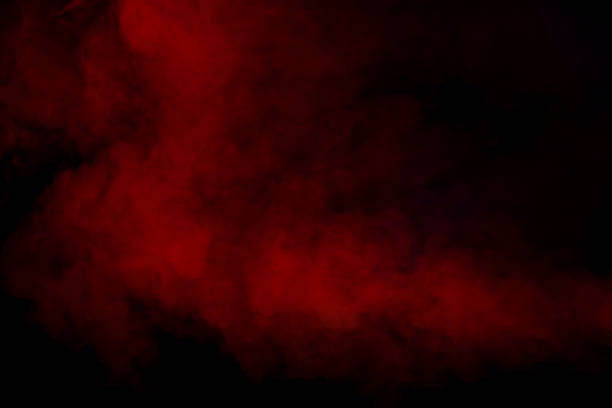 istock Orange and red steam on a black background. 1910914256