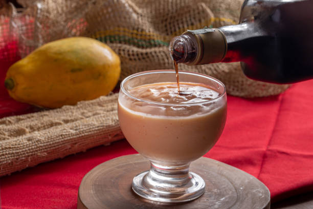 istock Papaya cream in a glass bowl 1910932918