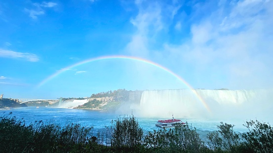 Double full rainbow over Niagara Falls