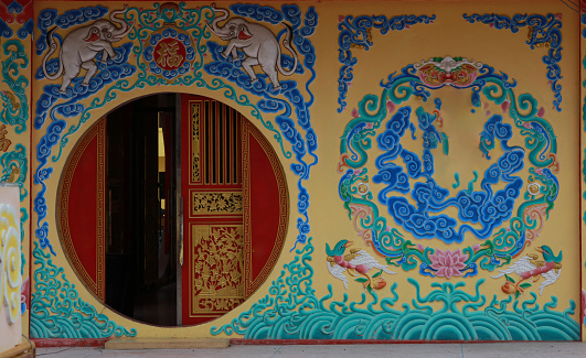 Beautiful Chinese wall and gate , Chinese culture