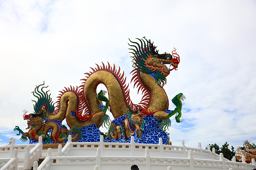 Huge Dragon Statue famous for Chinese culture