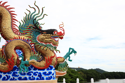 Huge Dragon Statue famous for Chinese culture