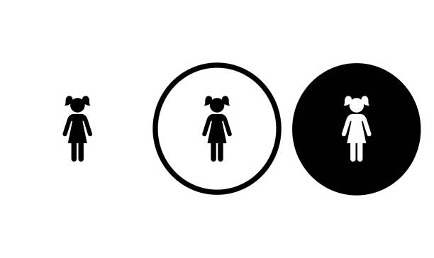 ilustraciones, imágenes clip art, dibujos animados e iconos de stock de icon girl - baby icons flash