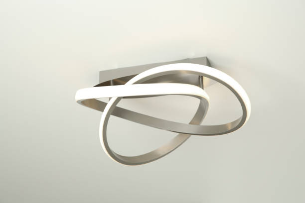 istock White ceiling with stylish lamp in room 1911044721