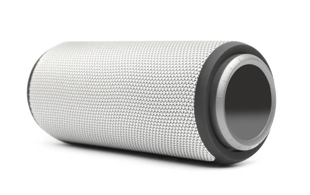 istock One portable bluetooth speaker isolated on white. Audio equipment 1911047429