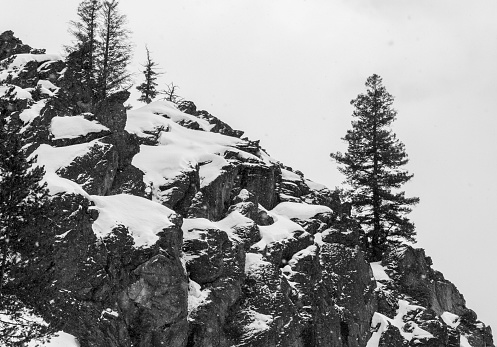 Black and White mountain ridge on the galena pass