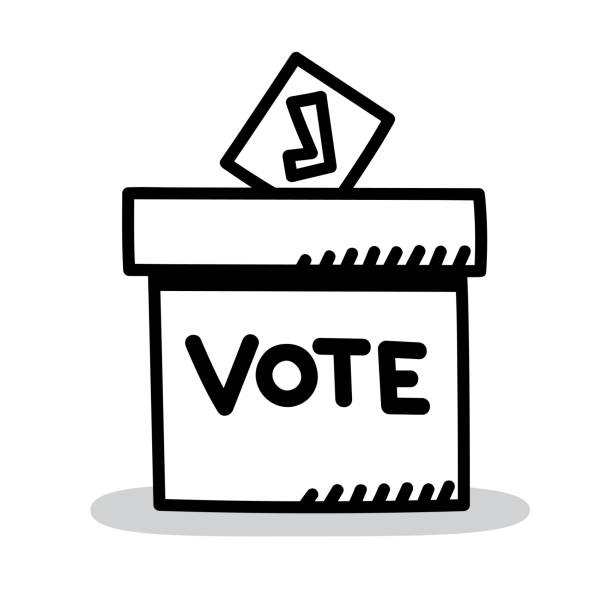 ilustraciones, imágenes clip art, dibujos animados e iconos de stock de vota doodle 5 - voting doodle republican party democratic party