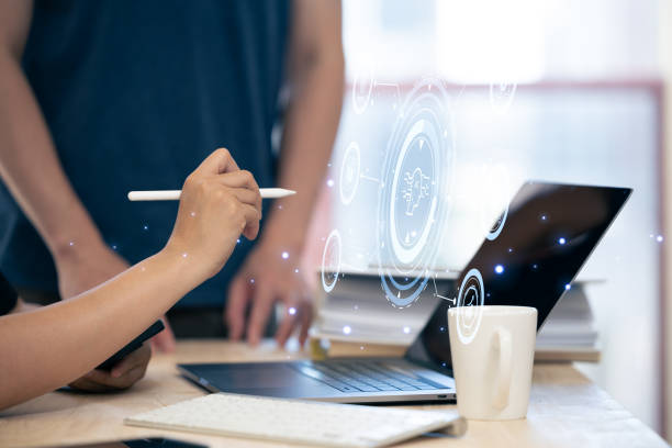 istock Digital transformation change management, internet of things. new technology big data and business process strategy, customer service management, cloud computing, smart industry. Ai technology. 1911196400