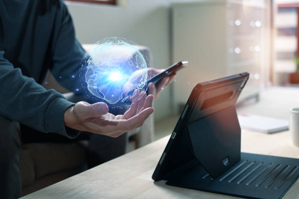 istock Digital transformation change management, internet of things. new technology big data and business process strategy, customer service management, cloud computing, smart industry. Ai technology. 1911204190