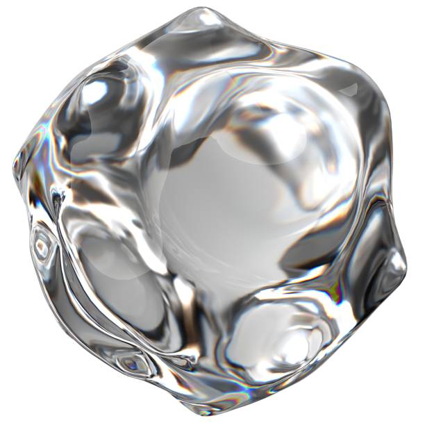 istock Isolated Colorless Organic Glass Refreshing Clear Refraction and Reflection Object Elegant Modern 3D Rendering Abstract Background 1911218811