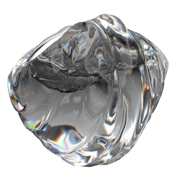 istock Isolated Colorless Organic Glass Refreshing Fresh Refraction and Reflection Object Elegant Modern 3D Rendering Abstract Background 1911228661