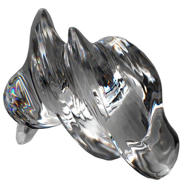 istock Isolated Colorless Organic Glass Fresh Lush Refraction and Reflection Object Elegant Modern 3D Rendering Abstract Background 1911231875