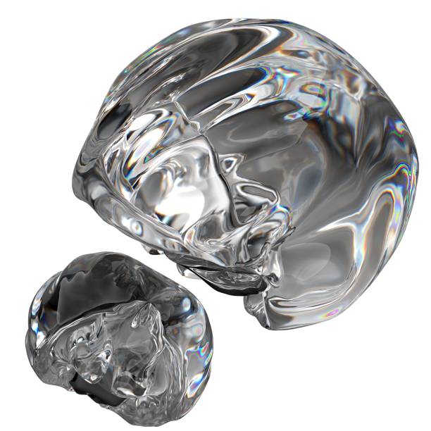 istock Isolated Colorless Organic Glass Fresh Clear Refraction and Reflection Object Elegant Modern 3D Rendering Abstract Background 1911232041