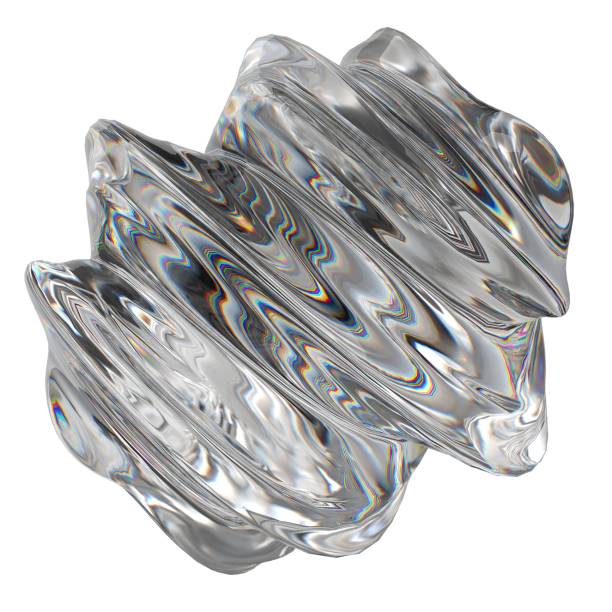 istock Isolated Colorless Organic Glass Fresh Beautiful Refraction and Reflection Object Elegant Modern 3D Rendering Abstract Background 1911243230