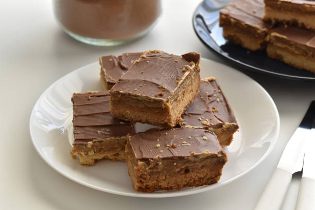 istock Millionaire's shortbread with chocolate and caramel. 1911262033