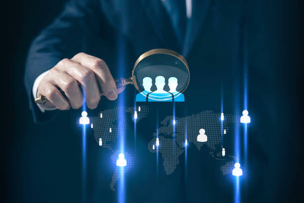 istock Human resources and management concept. check resume, Screening employee information, job applicants, staff icons for human development recruitment leadership and customer target group 1911266566