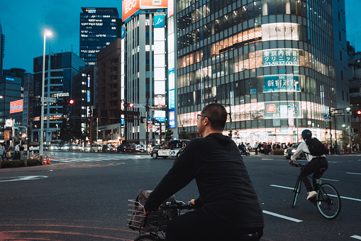 Tokyo, Japan - May, 30, 2023: Japan has a bicycle culture where lots of its residents commute using this mode of transport. Bicycle parking lots can be found everywhere, making bicycle a healthy and green transport option.