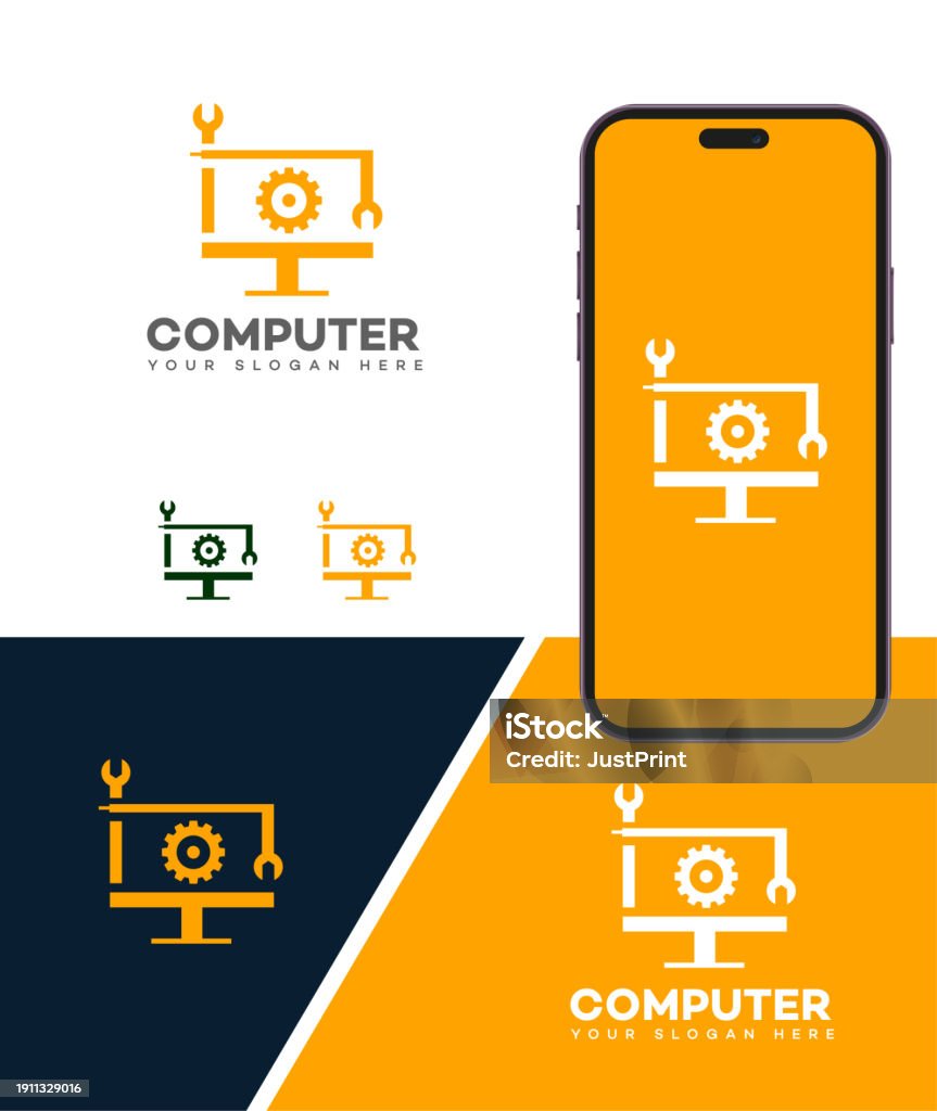 Computer Lab Vector Template Stock Illustration - Download Image Now ...