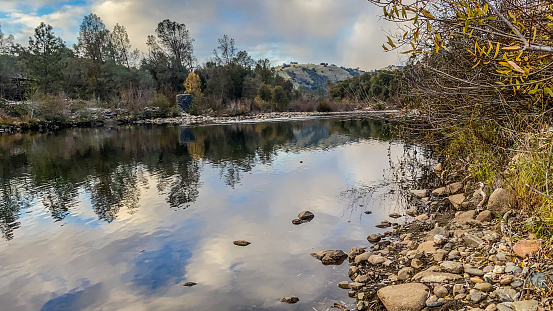 Looking out across the American River,with a stunning reflection, it is hard to imagine that this was once the sight of the California gold rush. One can only wonder if the 1849 miners noticed the natural beauty surrounding them.