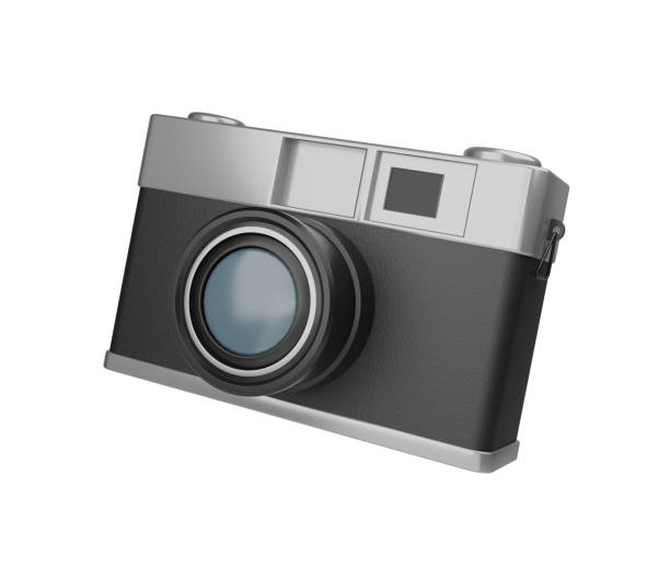 istock 3d element for summer vintage retro camera isolated on white background. 3d element vintage retro camera isolated. vintage retro camera isolated 1911451814