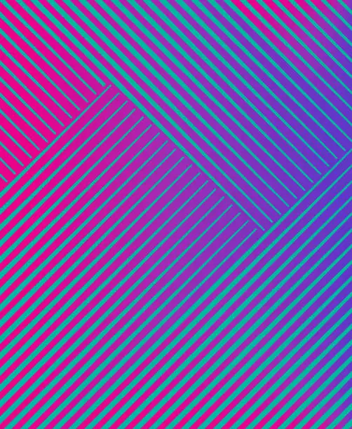 Vector illustration of Background with diagonal stripes and geometric shapes