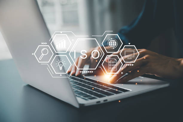 istock businessman working with computers  service Quality assurance, Guarantee, Standards, ISO . 1911505573