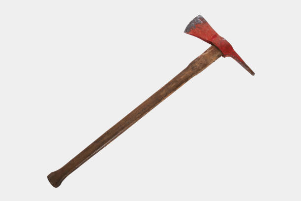 Axe on an industrial texture background