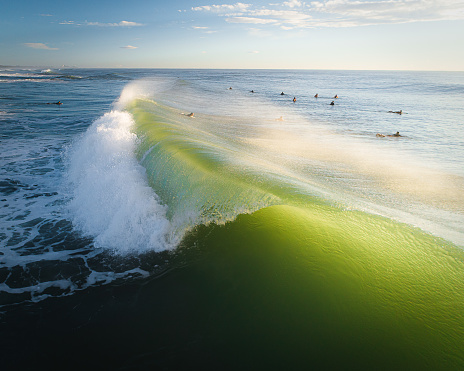 green clean wave from the air