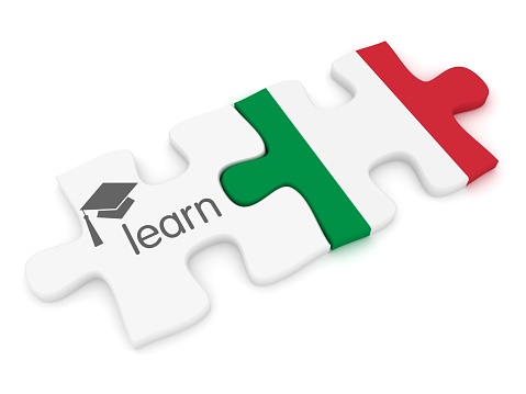 Learn Italian foreign language translate e-learning puzzle