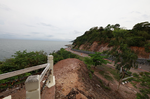 Travel View point at Chantaburi province, Thailand. Mountain Sea View Point