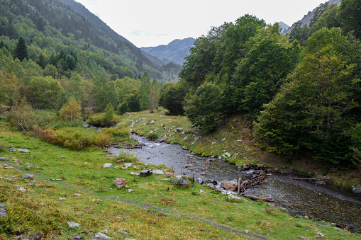 Arties, Aran Valley, Spain, forests, rivers, waterfalls, mountains