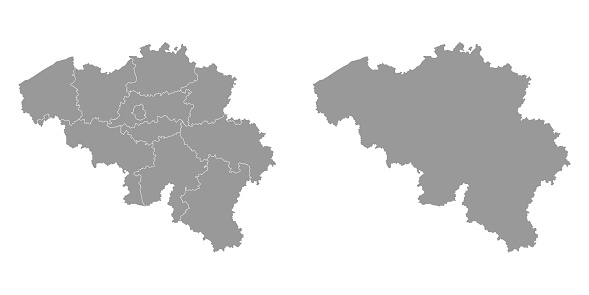 Belgium map with provinces. Vector illustration.