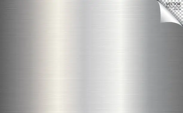 Vector illustration of Realistic metallic texture stainless steel background. Vector illustration