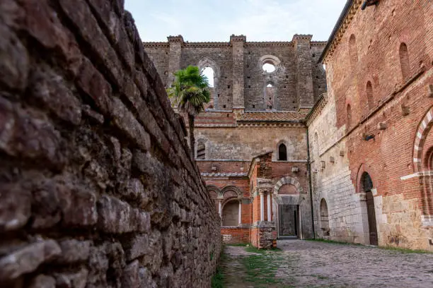 Photo of Ruin of the medieval Cistercian monastery San Galgano in the Tuscany