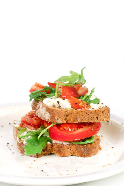 Homemade fresh sandwiches with brown bread