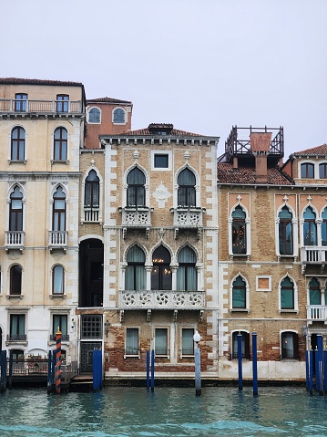 Aligned houses in Venice